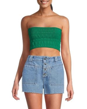 Ba&sh Tehani Bandeau Crop Top - Blue