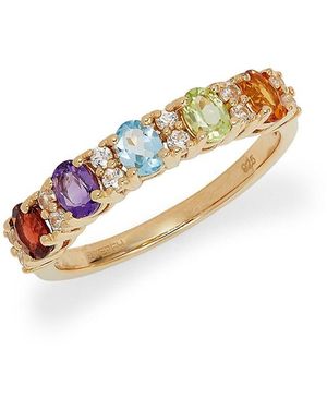 Effy ENY 14k Goldplated Sterling Silver Multi Stone Ring - Metallic