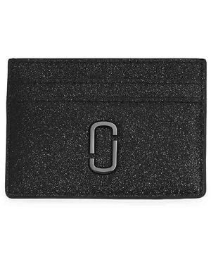 Marc Jacobs The Glitter Logo Card Case - Black