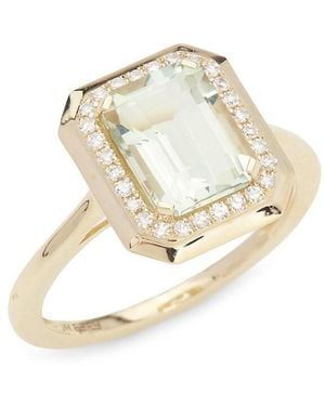 Effy 14K, 2.10 Tcw Amethyst & 0.13 Tcw Diamond Ring - White