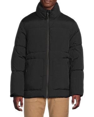 DKNY Stand Collar Puffer Jacket - Natural