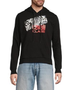 Cavalli Class by Roberto Cavalli Graphic Hoodie - Black
