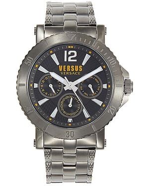 Versus Gunmetal-tone Stainless Steel Bracelet Watch - Black