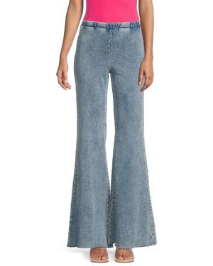 GOOD AMERICAN Jeanius Pull-On Flare Pants - Blue