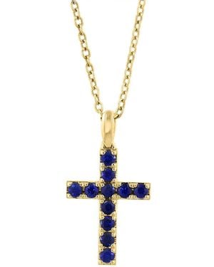 Saks Fifth Avenue 14K & Sapphire Pendant Necklace - Metallic