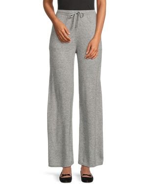 Saks Fifth Avenue Cashmere Drawstring Wide-Leg Trousers - Green