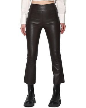 Walter Baker Luisa Leather Cropped Pants - Black