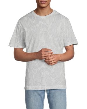 Robert Graham Bodhi Paisley Cotton T-Shirt - Grey