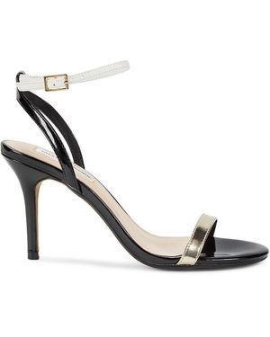 Saks Fifth Avenue Goldie 90Mm Leather Sandals - Metallic