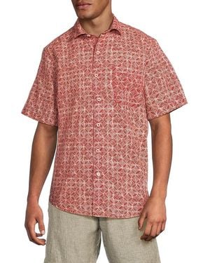Tommy Bahama Printed Cotton Shirt - Red