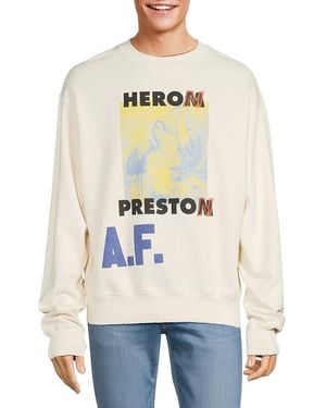 Heron Preston Drop Shoulder Print Sweatshirt - Natural