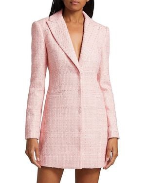 Alice + Olivia Justin Tweed Blazer Minidress - Pink