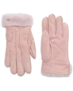 UGG Shearling Sheepskin Gloves - Pink