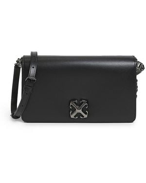 Off-White c/o Virgil Abloh Jitney Leather Shoulder Bag - Black