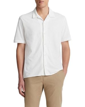 Vince Piqué Cotton Cabana Shirt - White