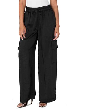 French Connection Chloetta Satin Cargo Pants - Black