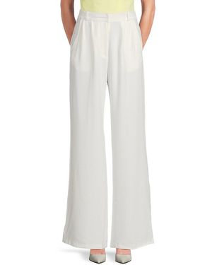 Amanda Uprichard Jane Pleated Flat Front Pants - White