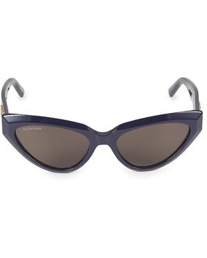 Balenciaga 56Mm Cat-Eye Sunglasses - Blue