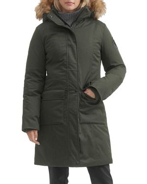 Toboggan Canada Sienna Iii Faux Fur Featherless Hooded Parka - Gray