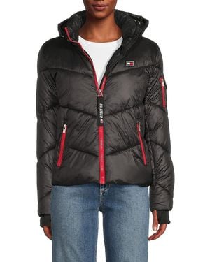 Tommy Hilfiger Hooded Puffer Jacket - Black
