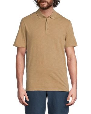 Vince Solid Short Sleeve Polo - Natural