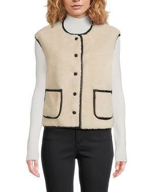 WeWoreWhat Reversible Faux-Fur Vest - Natural