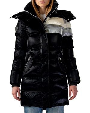 Woodpecker Faux Fur Lined Puffer Coat - Black