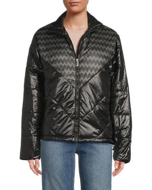 Missoni Chevron Print Puffer Jacket - Black