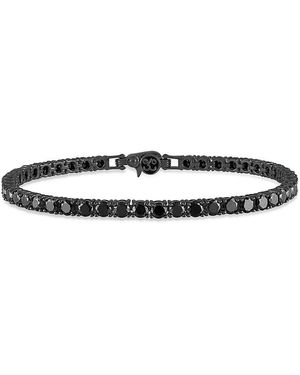 Esquire Ruthenium Plated Sterling & Spinel Tennis Bracelet - White