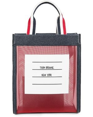 Thom Browne Mesh Tote Bag - Red