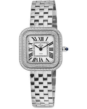 Gv2 Bellagio 30Mm Stainless Steel, 0.04 Tcw Diamond Bracelet Watch - Grey
