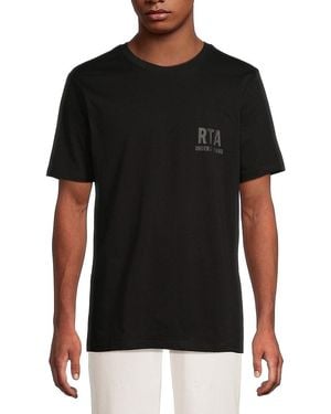 RTA Logo Graphic Cotton T-Shirt - Black
