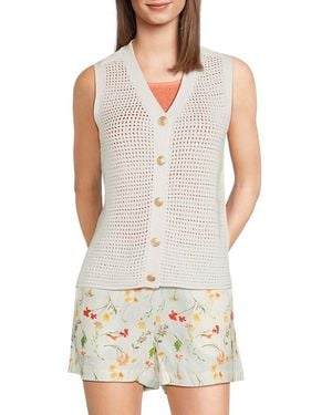 Saks Fifth Avenue Crochet Cardigan - White