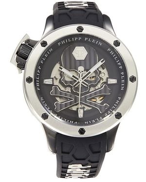 Philipp Plein Stainless Steel, Silicone & Preciosa Crystal Strap Watch/46Mm - Grey