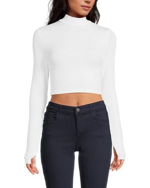 Alice + Olivia Delainia Crop Top - White