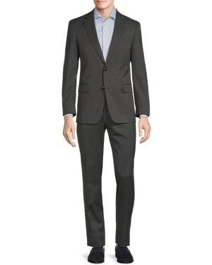 Saks Fifth Avenue Solid Wool Blend Suit - Grey