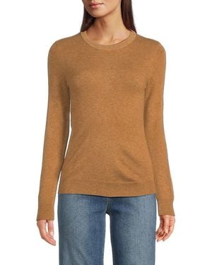 Saks Fifth Avenue 100% Cashmere Crewneck Jumper - Blue
