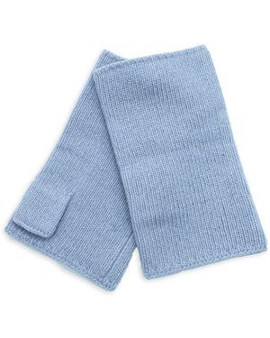 Portolano Cashmere Fingerless Gloves - Blue