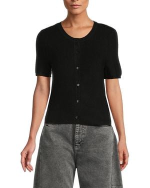 Rag & Bone Michal Rib-knit Wool-blend Cardigan - Black