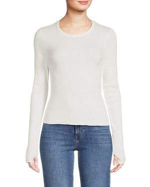 Chaser Brand Ribbed Long Sleeve T-Shirt - White
