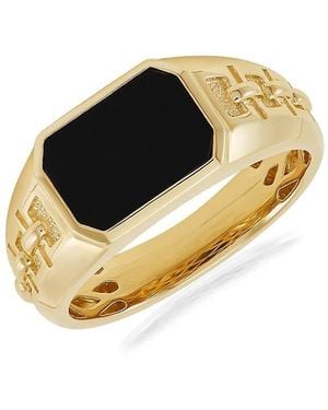 Saks Fifth Avenue 14K & Signet Ring - Black