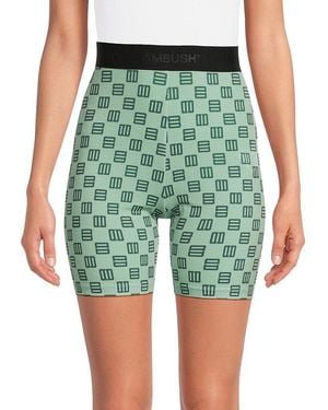 Ambush Monogram Biker Shorts - Green