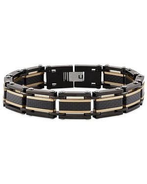 Esquire Two Tone Stainless Steel Bracelet - Black