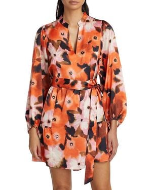 Tanya Taylor Vienna Floral Minidress - Orange