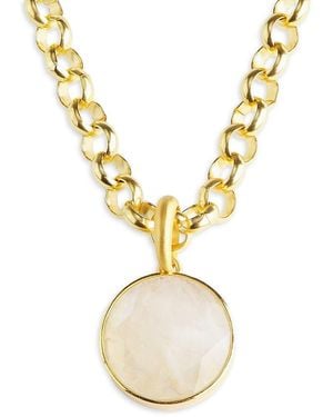 Dean Davidson 22k Gold-plated & Rainbow Moonstone Pendant Necklace/26mm - Metallic