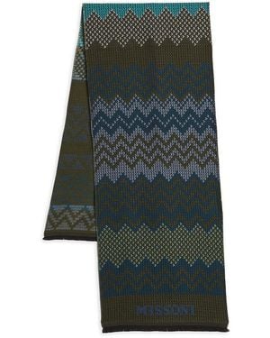 Missoni Chevron Wool-Blend Scarf - Green