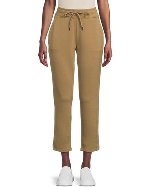 Andrew Marc Drawstring Cropped Trousers - Natural