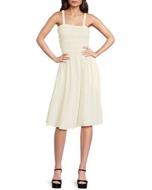 Saks Fifth Avenue Smocked Knee-Length Dress - Natural