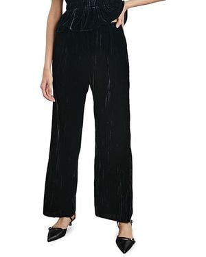 Rails Brissa Crinkled Velvet Trousers - Black