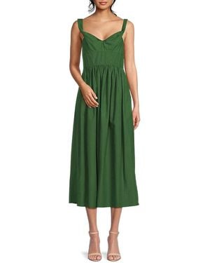 Rebecca Taylor Sweetheart Midi Dress - Green